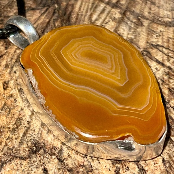 Rustic Brown Solar Agate Pendant 2 1/4” - Picture 12 of 15